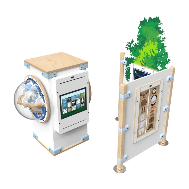 ingerichte kinderhoek met speelelementen 