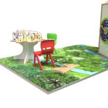Voorbeeld van een design vinyl vloer voor een kinderhoek of speelruimte
